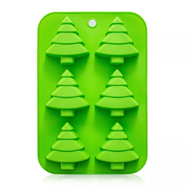 Silikonowa forma do mydeł - 6 x choinka