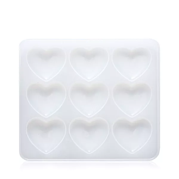 Silikonowa forma do mydeł - 9 x serce