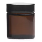 Słoik szklany brązowy 30 ml z czarną zakrętką