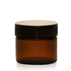 Słoik szklany brązowy 30 ml z czarną zakrętką