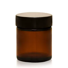 Słoik szklany brązowy 60 ml z czarną zakrętką