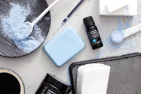 Błękitne mydło glicerynowe DIY